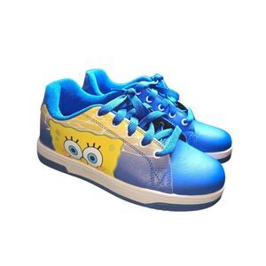 Heelys Split Spongebob Squarepants Blue & Yellow Roller Heeled Sneakers Size Y5